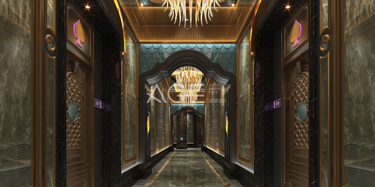 Ktv走廊設(shè)計(jì)必須要空間布局合理，要有風(fēng)格定位